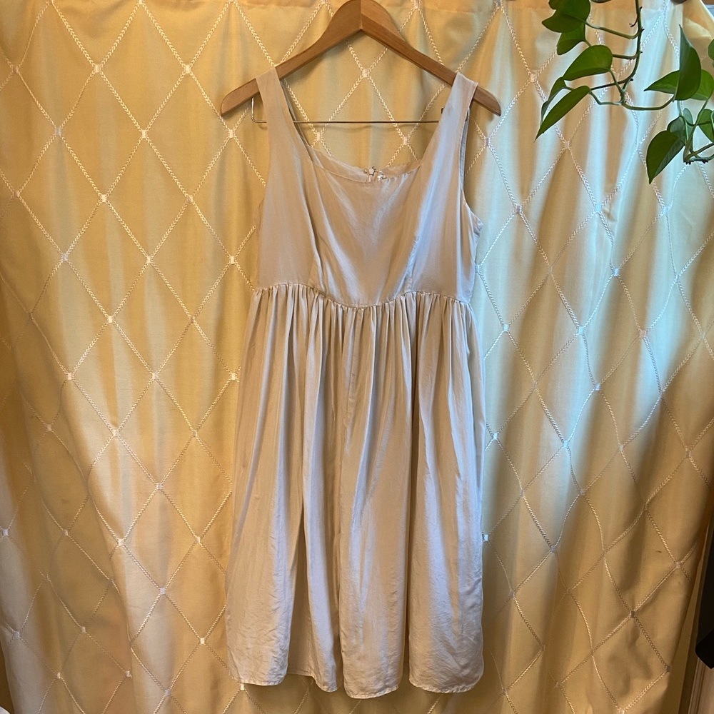 Silk empire dress